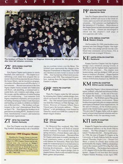 Summer 1999 Chapter Notes